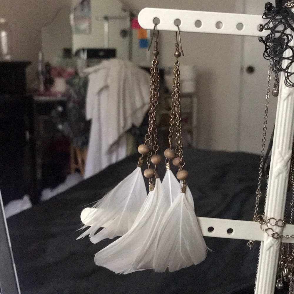 Feather Dangle Earrings